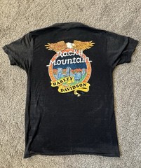 Vintage Harley Davidson 3D Emblem Shirt Large Righteous Ruler 1987 USA 50/50
