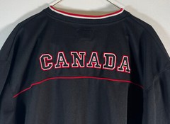 R U Decent Canada Maple Leaf Hockey Jersey Shirt Black Red XL Strong & Free
