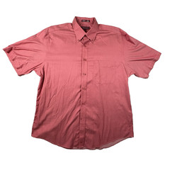Nordstrom Men’s XL Red SS Button Down Shirt Made in Hong Kong SEE DESCRIPTION