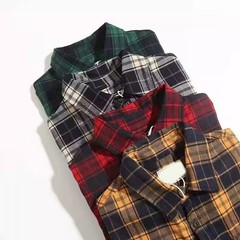 Casual Wear Casual Plaid Shirts Men’s Long Sleeve Shirt Green Variation