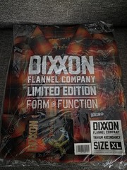 Dixxon Trivium Ascendancy Men’s XL Flannel Plaid Button-Front Shirt Orange/Black