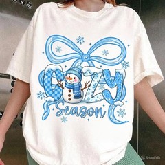 Christmas Snowman Cozy Season Shirt Christmas Holiday Gift Lovers