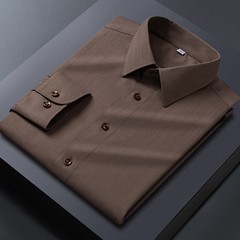 Mens Dress Striped Shirts Formal Business Long Sleeves Buttons Casual Shirts