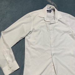 Nautica Slim Fit Dress Shirt Mens Small 14-14.5 32/33 White Formal Business