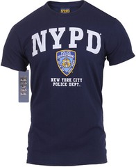NYPD T-Shirt Official Licensed Navy Blue Athletic Tee New York City Police Dept