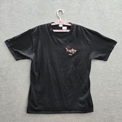 Crazy Shirts Men Shirt L Black Tribal Maui Shark Short Sleeve Combed Cotton Y2KK