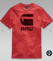 G-Star Raw Men’s Logo T-Shirt Red Large New