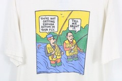 Fishing-Graphic T-shirt | Vintage cartoon on off-white | funny novelty tee