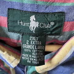Hunt Club Mens 2XLT Vintage Vertical Stripe Button Down Shirt 100% Cotton NWOT