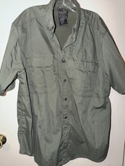 Men’s 5.11 Tactical Series Army Green Short Sleeve Button Down Shirt