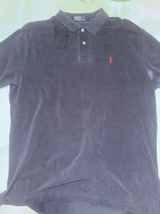Vintage Ralph Lauren Polo shirt Steel Blue & Red XL