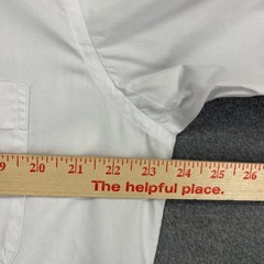 Giovanni Uomo Slim Fit White Button Down Dress Shirt Mens 17.5 32-33