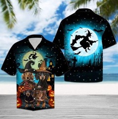 Halloween Dachshund Family Hawaiian Shirt Unisex Adult Hw3480