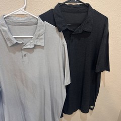 Vuori Mens Strato Tech Polo Shirt Lot (2) Charcoal Gray XXL Performance V188