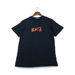 VTG 90s Nike Just Do It Box Logo T-Shirt Navy Blue XL Made In USA Athletic Gym