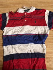 Polo Ralph Lauren Men’s Red White Blue Polo Shirt Collared Button Short Sleeve M