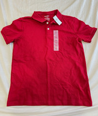 Old Navy school uniform Red Solid polo shirt for boys