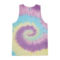 Multi-Color Tie Dye Tank Tops Sleeveless T-Shirts Adult S to XXXL Cotton