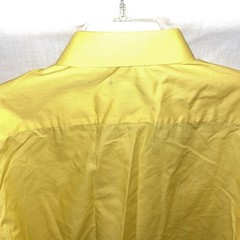 Omega Mens Dress Shirt Size XL Bright Yellow Business Formal Party Italy