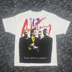 1991 U2 Achtung Baby Zoo TShirt Mens Size XL TV Tour Band AOP Cannibal Vintage
