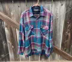 Vintage Backpacker Flannel Shirt Mens XL Plaid Acrylic