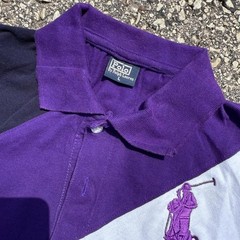 Polo Ralph Lauren Diagonal Stripe Polo Shirt Size L