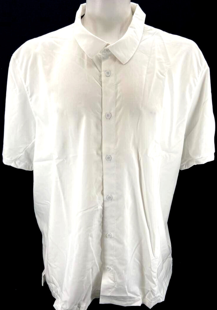 NEW Adidas Sideline 21 White Full Button Polo Primegreen Aeroready Shirt Men 2XL