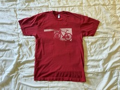 Oklahoma Cycling Red T-Shirt Size M Tulsa Tough