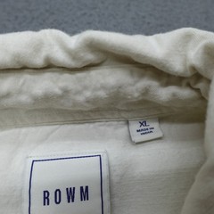 ROWM Pearl Snap Shirt Men’s Size XL Ivory Western Cowboy Embroidered