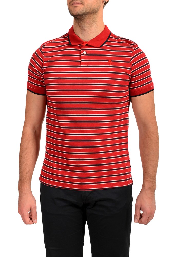 Scuderia Ferrari Men’s “PR.Horse Mix Stripe” Multi-Color Short Sleeve Polo Shirt