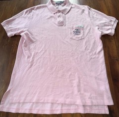 Vintage Polo Ralph Lauren Yacht Club 361 Bleeker Q. Pier 18 Pink Polo Size XL