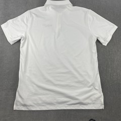 Peter Millar Mens L White Polo Shirt Summer Comfort Resurrection Brands Logo