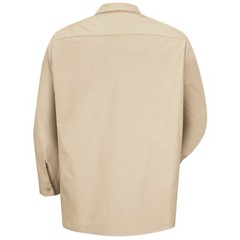 Red Kap Mens Size Medium Long Tan Long Sleeve Workwear Shirt SP14LT5