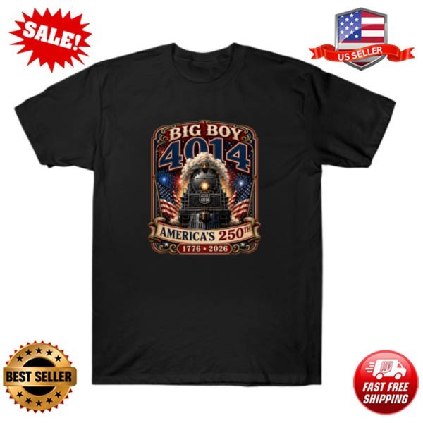 Big Boy 4014 Turns 85 USA Flag America 250th Birthday T-Shirt