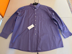 NWT’s Roundtree Yorke Gold Label Twill Purple 18.5 34/35 Big Dress Shirt