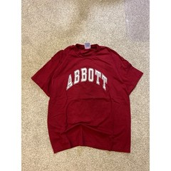 Vintage Hanes Beefy-T Abbott Graphic T-Shirt Maroon Mens Large Short Sleev