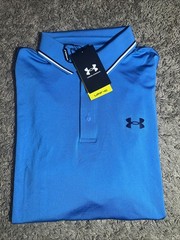 NEW Men’s Under Armour 3XL Playoff 3.0 Ribbed Polo Blue Size XXXLarge MSRP $70