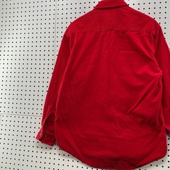 Vintage 90s GAP Corduroy Buttton Shirt Mens Medium Red Pocket 22.5×31
