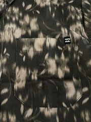 BILLABONG SZ L Collard Men’s Short-Sleeve Button-Dodwn Shirt Dark Floral Pattern