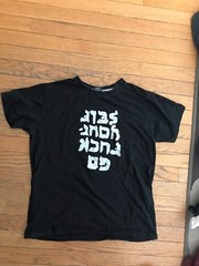 NEW Israel Hebrew short sleeve t shirt adult mens womens small S cotton