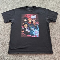 Jujutsu Kaisen Shirt Mens Extra Large Black Blue Crunchyroll Anime Casual FLAW