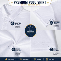 America 250th Anniversary Polo Shirt Patriotic Bald Eagle American Flag Golf Men