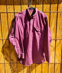Browning Shooting Hunting Shirt Mens Medium Maroon Button Up Recoil Pad Vintage