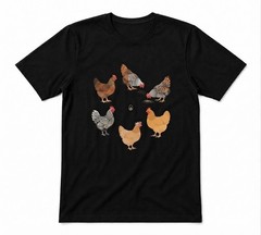 Chicken Thanksgiving Christmas Holiday Gift Tee Black T-shirt