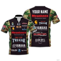 Personalized Your Name Megabass Bowling Jersey Bass Camo Hunting Hunter Fishing
