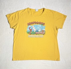 Vintage Crazy Shirts Hawaiian Humane Society Adopt-A-Dog Yellow T-Shirt XL