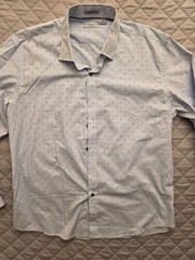 Nono Men’s Light Blue with White Dots, Long-Sleeve Shirt, Sz XL