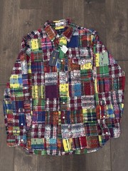 NWT Ralph Lauren Mens Classic Fit Patchwork Madras Long Sleeve Button Down Shirt