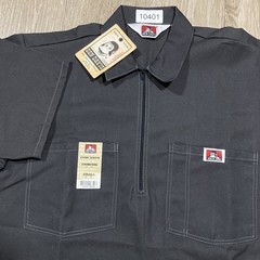 Ben Davis Shirt Small NEW Mechanic Work-wear Half Zip Button Up Tee NWT