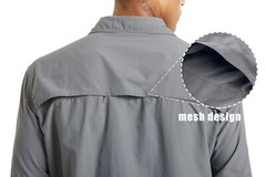 Mens Tactical Hiking Shirt Cargo Work Long Sleeve Shirts Quick Dry Performance T